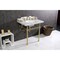 Kingston Brass 30 Carrara Marble Console Sink with Brass Legs, Marble WhiteBrushed Brass LMS3030MB7 - alternate 5